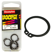 Champion Pack of 5 1/2 Steel External Shaft Circlips - BH215