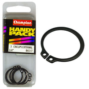 Champion Pack of 3 3/4 Steel External Shaft Circlips - BH217
