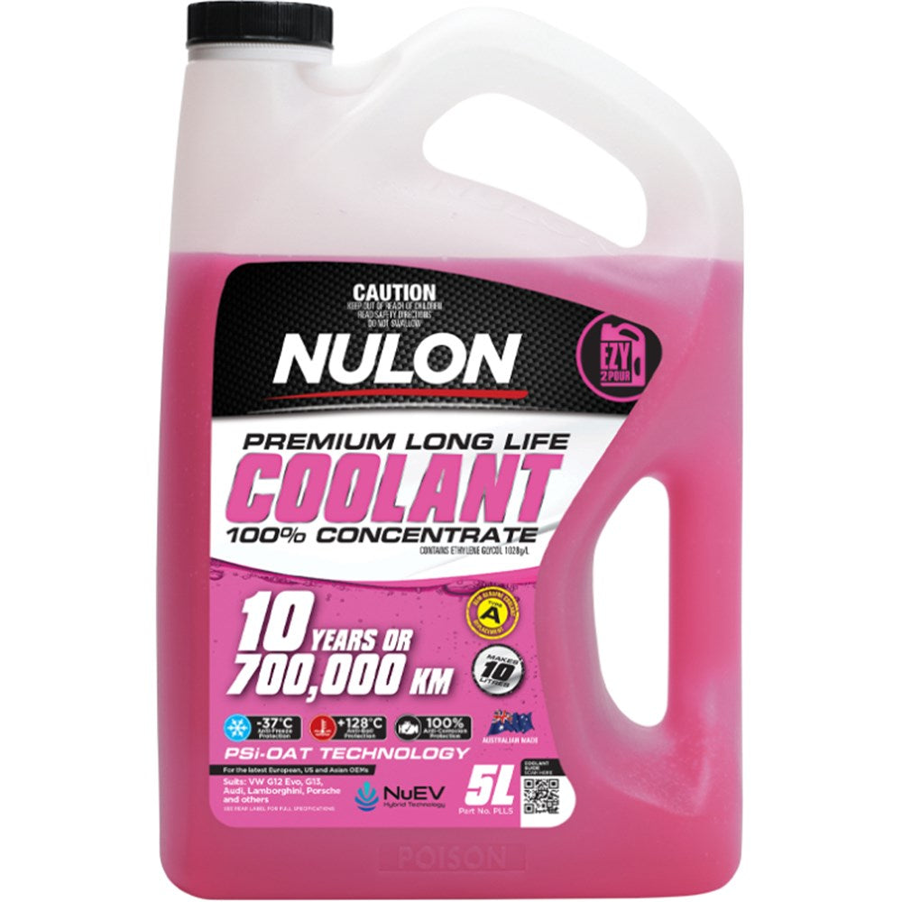 Nulon PLL5 Pink Premium Long Life Coolant Concentrate 5L (Pickup Only)