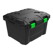 TRED Storage Box 65L - Mid - Black with Green - T54SBMBKG (Bulky item - Freight charges apply)