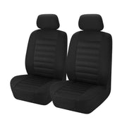 MyCar Opulence Size 30/35 Universal Fit Front Seat Covers with 12mm Foam Lining - Black Accent - OPA3504