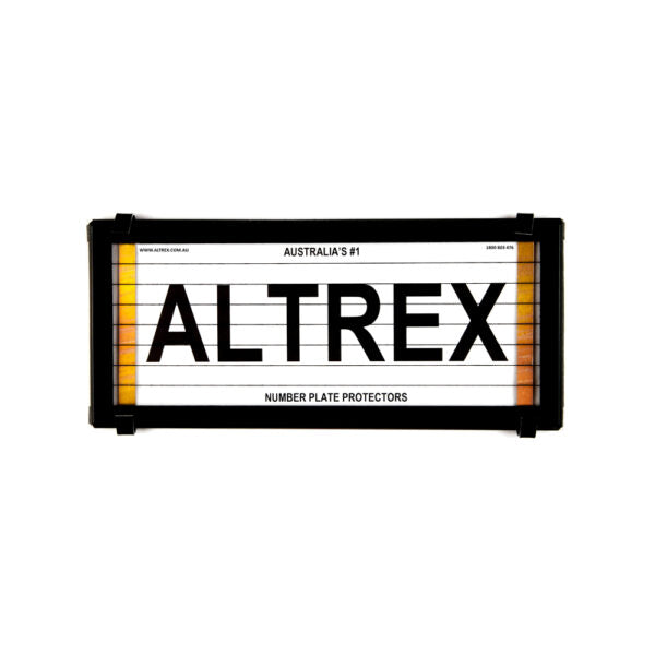 Altrex ACT, SA, WA Motorbike Black Number Plate Protectors - with Lines - 9WDMBL