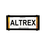 Altrex ACT, SA, WA Motorbike Black Number Plate Protectors - with Lines - 9WDMBL