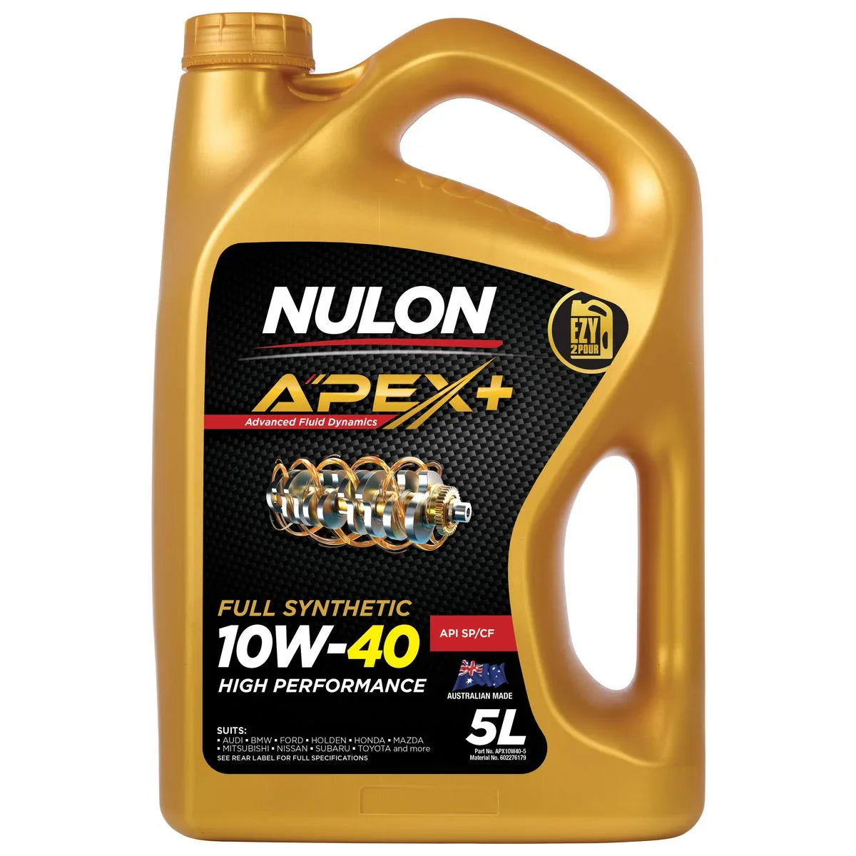 Nulon APX10W40-5 Apex+ 10W-40 Full Synthetic High Performance API SP Engine Oil 5L (Pickup Only)