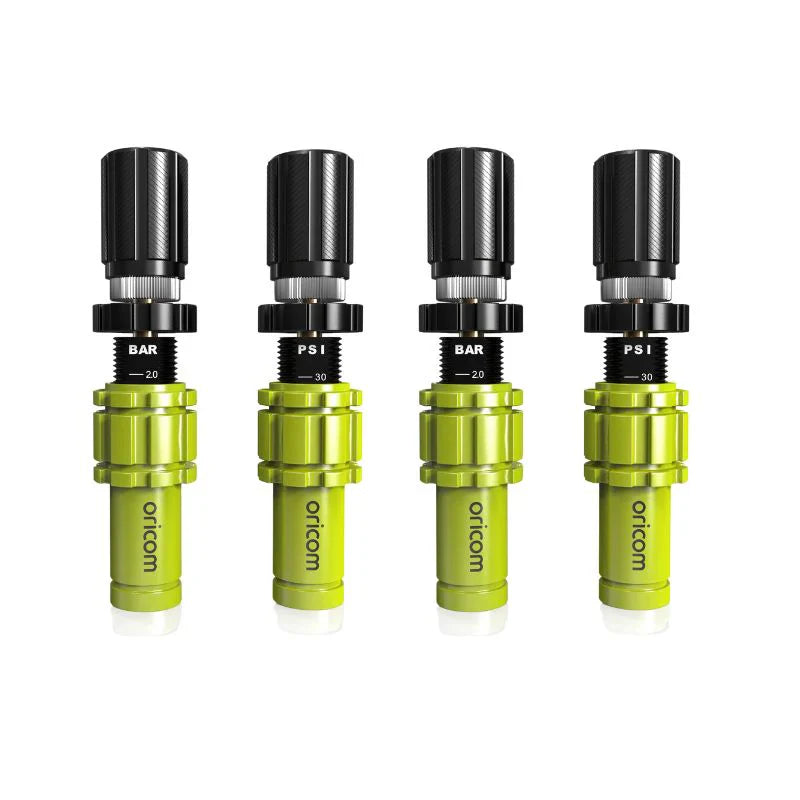 Oricom MTDI4 Tyre Deflator Quad Pack with Digital Display - MTDI4 with FREE Pack of 4 Adjustable Adaptors ATD01