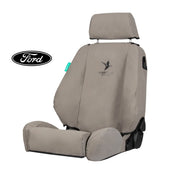 Black Duck Front Seat Covers for 05/2022+ Next Gen Ford Ranger Dual Cab - Grey Canvas - FR222ABCCVGY