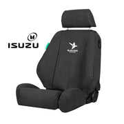 Black Duck Front Seat Covers for 08/2020+ Isuzu D-MAX Dual Cab & Space Cab - Black Canvas - IDM212ABCCVBK