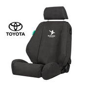 Black Duck Rear Seat Cover for 2024+ Toyota Hilux (Hybrid Only) - Black Canvas - HX247HYARCVBK