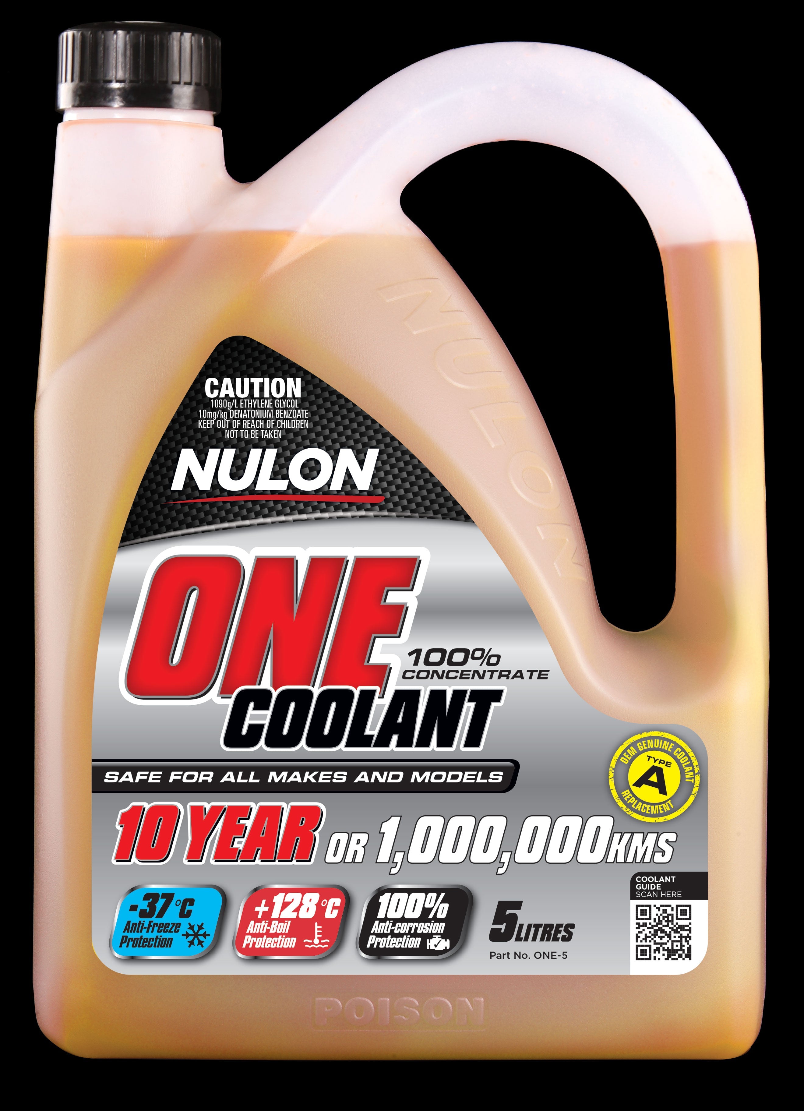 Nulon ONE-5 One Coolant Concentrate 5L (Bulky Item - Freight Applies)