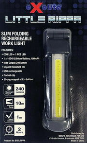 Exelite Little Rippa Slim Folding Rechargeable Worklight Torch - EXELRIPPA