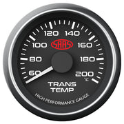 SAAS SG-TT52B Muscle Series - Trans Oil Temp Gauge 60¬∞-200¬∞ 52mm Black