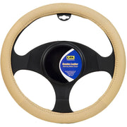 Ilana Steering Wheel Cover Genuine Leather Mocha - 22/GENLMSWC (Pickup Only)