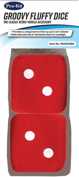 Pro-Kit Fluffy Dice - Red - RG9222R