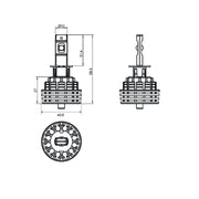 LED Autolamps H3-5000LM LED H3 Headlight Kit - Single Beam