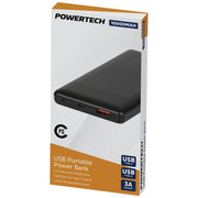 Powertech 10,000mAh Power Bank with USB-C and USB-A Ports - MB3810