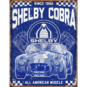 Shelby Cobra Metal Sign Reproduction 32cm x 41cm - MSI2134