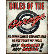 Rules of the Garage Metal Sign Reproduction 32cm x 41cm - MSI2410