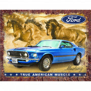 Mustang True American Muscle Metal Sign Reproduction 41cm x 32cm - MSI2470