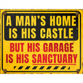 A Mans Home Is His Castle Metal Sign Reproduction 41cm x 32cm - MSI2711