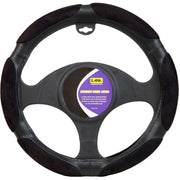 Ilana Steering Wheel Cover Maverick Black - 22/MAVSWCBLA (Pickup Only)