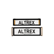 Altrex Superior Premium Black Number Plate Protectors - with Lines - NPP6P