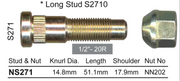 Nice Wheel Stud & Nut Set - NS271