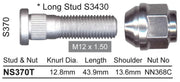 Nice Wheel Stud & Nut Set - NS370T