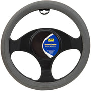Ilana Steering Wheel Cover Oxford Leather Grey - 22/OXFLSWCGRE (Pickup Only)