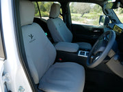 Black Duck Front Seat Covers for 07/2015+ Toyota Hilux Dual Cab - Grey Canvas - HX152ABCCVGY
