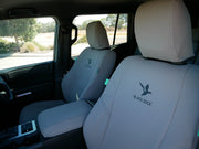 Black Duck Front Seat Covers for 2024+ Mitsubishi Triton - Black Canvas - MT242ABCCVBK