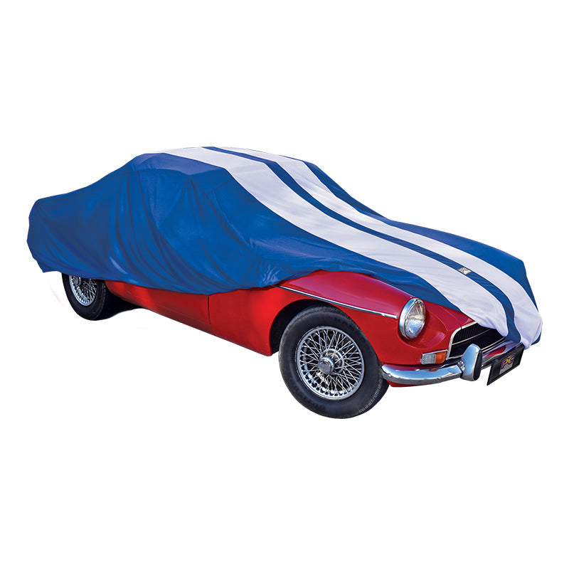 PCCovers Show Car Cover Large - Blue & White - PC40170L-BL/W