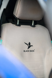 Black Duck Front Seat Covers for 09/2016+ Toyota Landcruiser VDJ79 Series Double Cab - Grey Canvas - LC172DCCVGY