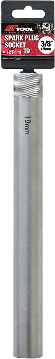 PKTool 3/8 inch Dr 18mm 12pt 250mm Extra Long Spark Plug Socket - PT10582 (Pickup Only)