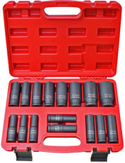 PKTool 16pc 1/2 inch Dr Deep Impact Metric Socket Set - PT11362 (Pickup Only)