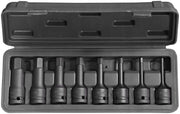 PKTool 10pc 3/8 inch and 1/2 inch Cr-V Metric Hex Bit Socket Set - PT11900 (Pickup Only)