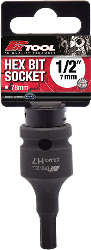 PKTool 7mm 1/2 inch Dr Impact Hex Bit Socket - PT11939 (Pickup Only)