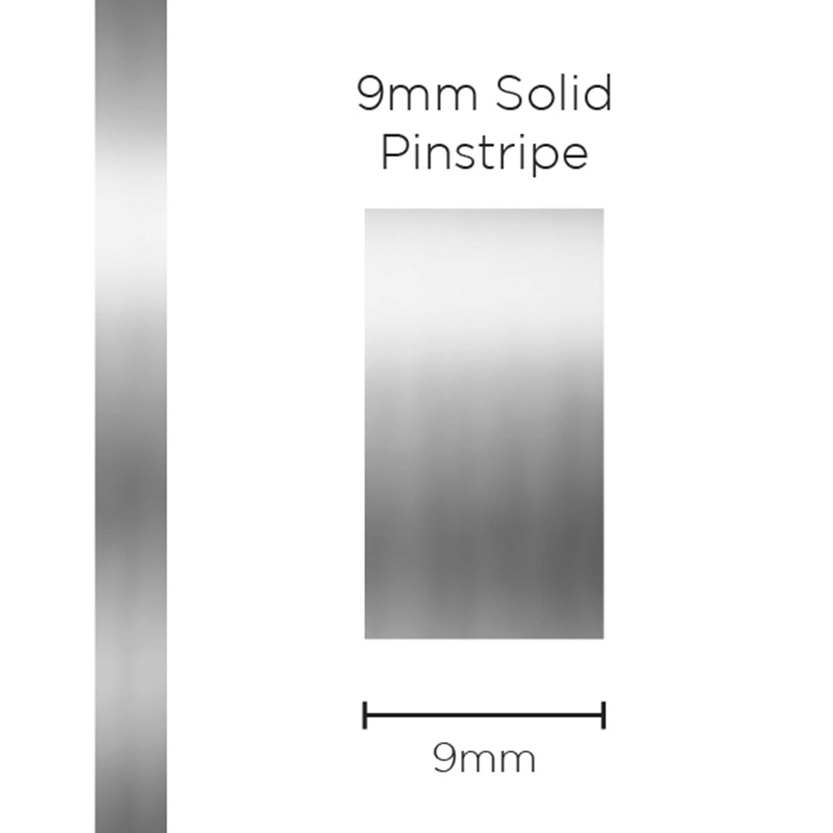 SAAS 9mm Pinstripe, Solid Chrome Mylar (10m) - 11399