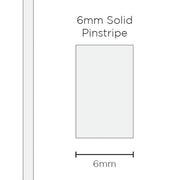 SAAS 6mm Pinstripe, Solid White (10m) - 1202