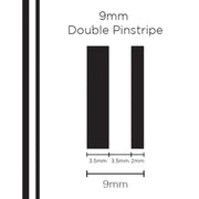 SAAS 9mm Pinstripe, Double Black (10m) - 1501