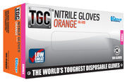 TGC Workgear Orange Nitrile Gloves - 100pk - Small - 160031