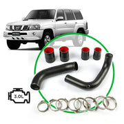 SAAS Nissan Patrol GU/Y61 ZD30 CRD 12/2006 - 10/2017 Black Pipe Kit - SAH4101B-KIT