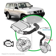 SAAS Nissan Patrol GU/Y61 ZD30 Direct Inj 04/2000 - 12/2006 Black Pipe Kit - SAH4102B-KIT
