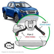 SAAS ISUZU DMAX/MUX 3.0L 2017 - 2020 Intercooler Black Alloy Pipe Kit - SAH5102B-KIT