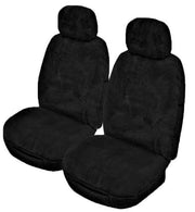 MyCar 25mm Thick Sheepskin Front Seat Covers Universal Size 30 - Black Alpine - SALPA3004