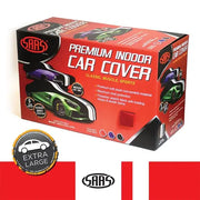 SAAS Car Cover Indoor Classic Extra Large 5.7m Red With White Stripes - SC1033