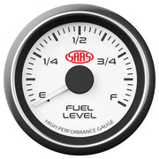 SAAS Fuel Level Gauge 52mm Muscle Series I White 12V - SG-FL52W