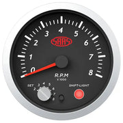 SAAS Tachometer Petrol 0-8K Shiftlight 80mm (3 1/8