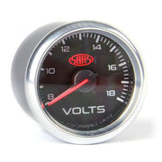 SAAS Volt Gauge 8v-18v 52mm Muscle Series 3 Black 12V - SG32250