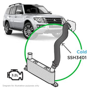 SAAS Mitsubishi Pajero 3.2 NS NT NX NW 2006 - 2020 Intercooler Cold Side Silicone - SSH3401