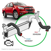 SAAS Holden Colorado RG 2.8L 132kW 2012 - 2013 CTDI Silicone Intercooler Pipe Kit - SSH5207-KIT  (Bulky Item - Freight Applies)